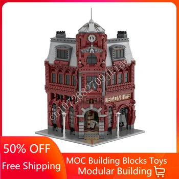 4743 ADET Özelleştirilmiş MOC Modüler Gazete Bina sokak görünümü Yapı Taşları Tuğla Çocuk doğum günü oyuncakları Yılbaşı hediyeleri