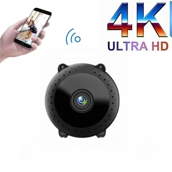 4K WİFİ Mini Kamera 1080P HD Gece Görüş Video Kaydedici Kablosuz Uzaktan Kamera Hareket Algılama Evcil bebek izleme monitörü IP kamera