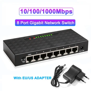 5 8 Port 10/100/1000Mbps Gigabit Anahtarı Ağ Anahtarı LAN Ethernet Akıllı Switcher Yüksek Performanslı RJ45 Hub İnternet Splitter