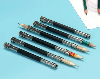 5 ADET Metal kalem genişletici kalemlik düz kalemlik çift uçlu kalem genişletici kalem kutusu