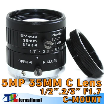 5 Megapiksel 5mp 35mm lens 50mm C Dağı Lens Manuel Iris 1: 1. 7 Diyafram 1/2 