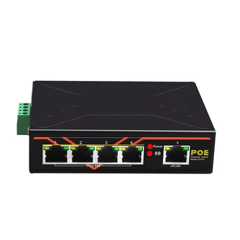 5 Port POE anahtarı 10/100 Mbps Endüstriyel sınıf Hızlı Ethernet Anahtarı DİN Ray Tipi Ağ anahtarı