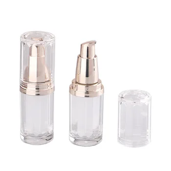 50 Adet 10ml Boş Akrilik Basın pompa şişeleri Likit fondöten Şişesi Kozmetik Makyaj Şişeleri Kapları BB / CC Krem Losyon