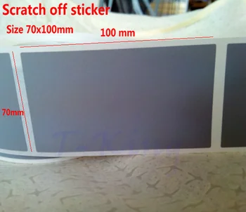 50 adet Çizik Kapalı Etiket 70x100mm Dikdörtgen Gümüş Renk Kartpostal Kapak Kırtasiye Mesaj Etiket