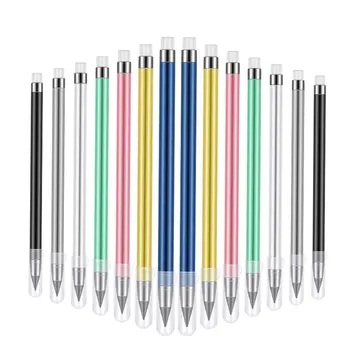 500 Adet Sonsuz Kalem Mürekkepsiz Silinebilir Kalem Teknolojisi Stylus Sınırsız Yazma Ebedi Siyah Hiçbir Mürekkep Silgi İle Kalem