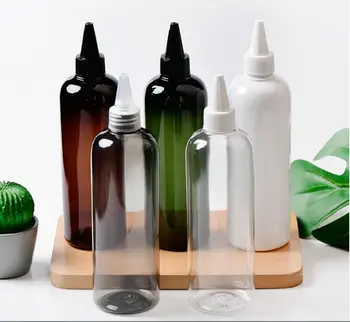 500ml PET şişe plastik şişe uzun burun ipuçları losyon emülsiyon serum özü toner vücut hurda cilt kozmetik ambalaj kabı