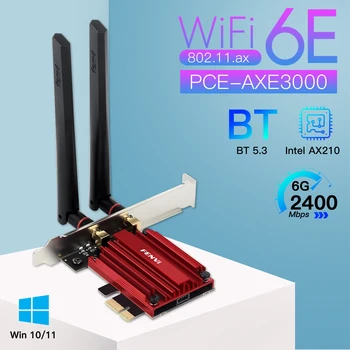 5374 Mbps Wi-Fi 6E AX210 Kablosuz WiFi adaptörü Tri-band 2.4 G/5G/6 GHz Uyumlu Bluetooth 5.3 Ağ WiFi Kartı PC Win 10/11