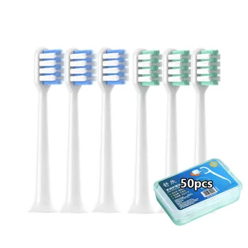 6 ADET Değiştirilebilir DR BEI C1 Fırça Kafaları Yumuşak DuPont Kıl Sonic Elektrikli Diş Fırçası Yedekler Ambalaj Nozulları İpi ile