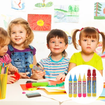6 ADET boya fırçası Kalem Boyama Bezi Özel Kalem Çevre Koruma El Yazısı Kalem Çocuklar Çocuklar için