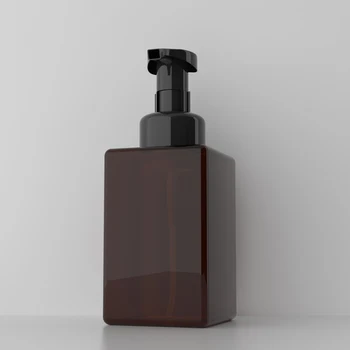 6 adet 450ml Boş Kare Plastik Köpük Şişe Sabun Köpükleri Sıvı Dağıtıcı Banyo Şampuanı Losyon Şişeleme Köpük Şişeleri