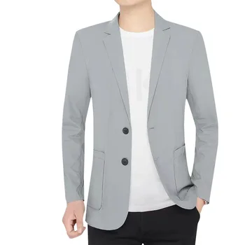 6227-R-Yeni İlkbahar ve Sonbahar Sezonu erkek Orta ve Yaşlılık İnce Ceket İş Rahat Özelleştirilmiş Takım Elbise
