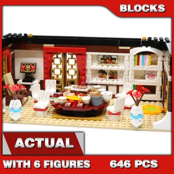 646 adet Çin Yeni Yıl Arifesi Yemeği Festivaller Ev yemek masası Asya Özel 11142 Yapı Taşları Oyuncak İle Uyumlu Model