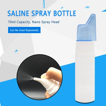 70ML Rinit burun spreyi Doldurulabilir Şişe Burun Yıkama Neti Pot Sis pompa şişesi Sprey Rinit Tedavisi Sıvı Depolama Şişeleri