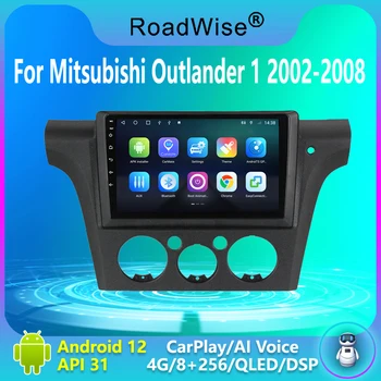 8 + 256 Android Araba Radyo Carplay Mitsubishi Outlander Airtrek İçin 1 2002-2008 Multimedya 4G Wıfı GPS DVD 2 Din Autoradio Stereo