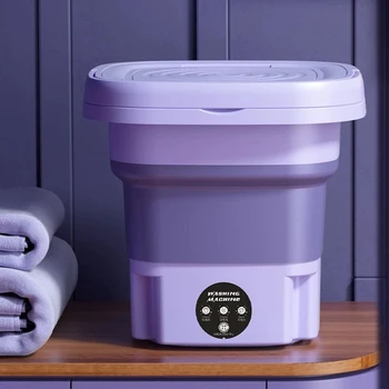 8L Katlanabilir Çamaşır Makinesi Taşınabilir Çorap İç Çamaşırı Külot Geri Çekilebilir Ev Çamaşır Makinesi 3 Modelleri İplik Kuru