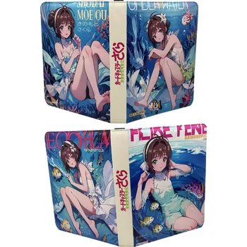 9 Izgaraları Hatsune Mikus Anime Bağlayıcı Kart Koleksiyonu Depolama Albümü Fermuar Kart Kitap PU Büyük Kapasiteli Anime Çevre Çocuklar Hediyeler