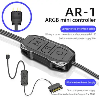 ARGB Denetleyici Uzatma Kablosu 5V 3-pin SATA Güç Mini RGB Denetleyici Şasi Fanlar / led ışık Şeritleri / aydınlatma Panelleri