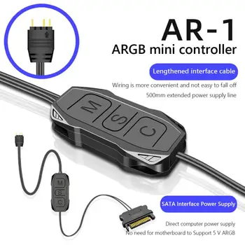 ARGB Denetleyici Uzatma Kablosu Geniş Mini Uyumluluk 5V 3 Pin SATA Güç Kaynağı Mini RGB Denetleyici