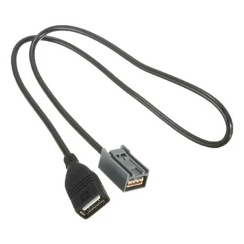AUX USB Dişi Kablo Adaptörü Bağlantı Noktası AUX USB KABLOSU U Disk Veri Dönüştürme Kablosu Civic İçin CR-V Accord Caz 2008-2013 İçin