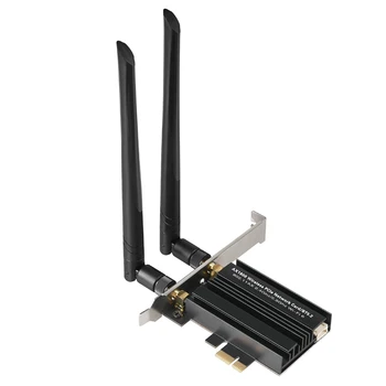 AX3000 Gigabit Tri-Band Wifi6e Ağ Kartı MT7921 PCIE Ağ Kartı Masaüstü WİFİ alıcısı Bluetooth5. 2 Kablosuz Adaptör Siyah