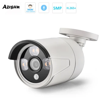 AZISHN H. 265 + 5MP SONY IMX335 POE IP Kamera 2592X1944 Video Yüz Algılama Açık IP66 3IR Dizi LED CCTV Güvenlik Kamera