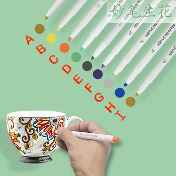 Akrilik Suluboya kalem seti Öğrenci Sanat 21 -25 Renk Yağlı Kalem Boyama Malzemeleri işaretleme kalemi Boyama Yazma Tasarım İmza
