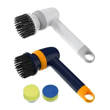 Akülü Spin Scrubber Çok Fonksiyonlu tahta fırçası 2 Dişliler Ve Pil Göstergesi Mutfak Banyo Lavabo Temizleme Araçları