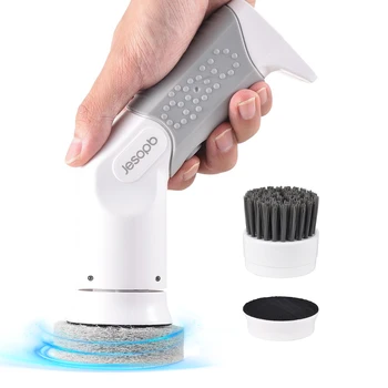 Akülü elektrikli temizleme fırçası Elektrikli Scrubber Döner Temizleme Fırçası Ev Mutfak IPX7 Su Geçirmez 2 Fırça Kafaları ile