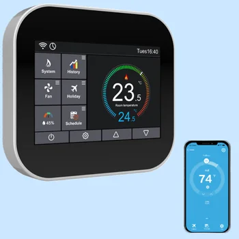 Alexa dokunmatik ekran sıcaklık kontrol cihazı FCU termostat fan coil için