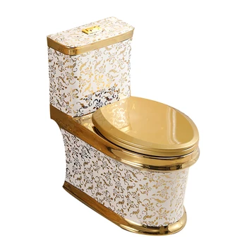 Altın tuvalet ev süper girdap kişilik tuvalet seramik renk tuvalet