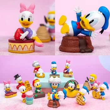 Anime Disney Klasik Donald Ördek Kek Serisi Şekil Oyuncaklar Tatlı Parti Moda Oyun Sevimli Dekorasyon Bebek Masaüstü Modeli Çocuklar Hediye