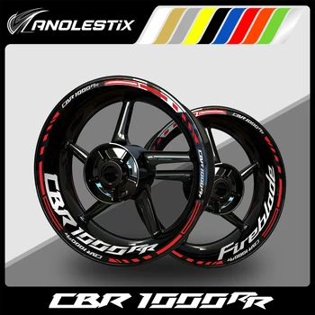 AnoleStix Yansıtıcı motosiklet tekerleği Sticker Hub Çıkartması Jant Şerit Bant Honda CBR 1000RR Fireblade 2018 2019 2020 2021 2022