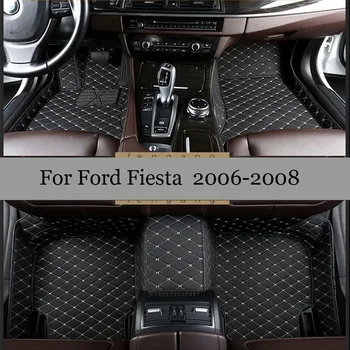 Araba Paspaslar Ford Fiesta 2008 2007 2006 İçin Araba Halı Su Geçirmez Özel Styling Oto İç Aksesuarları Ayak Pedleri Kapakları