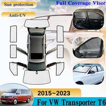 Araba Tam Pencere Güneşlik Volkswagen VW Transporter İçin T6 SWB 2015 ~ 2023 Cam Anti-UV Güneş Koruma Siperliği Oto Aksesuarları