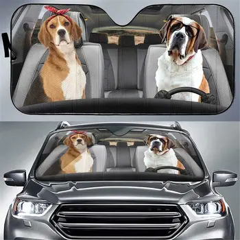 Araba oto güneş cam güneşlik, Beagle köpek desen serin güneş kalkanı için yaz açık, ısı ve güneş koruyucu