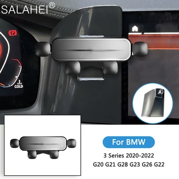 Araba telefon tutucu BMW 3 Serisi 2020-2022 İçin G20 G21 G28 G23 G26 G22 Hava Çıkış Yerçekimi Montaj Standı GPS Braketi Oto Aksesuarları
