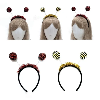 Arı / Ladybugs Anten Canlı Yayın Saç Çember Kadın Kafa Bandı Makyaj Saç Dekorları 449B