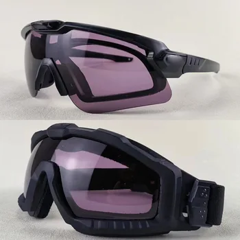 Askeri fan Taktik gözlük gözlük Açık spor çekim gözlük Motosiklet kum geçirmez sürme gözlük motosiklet gözlük