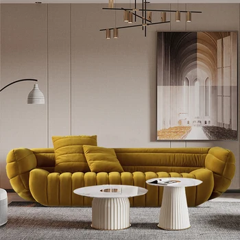 Avrupa Lüks İskandinav Kanepe, Modern Minimalist Tembel Kadife Evler oturma odası kanepeleri Salonu Kol Muebles Housewear Mobilyalar