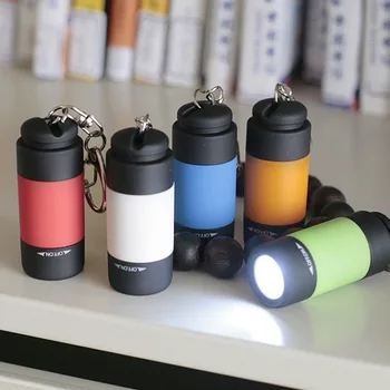Açık Taşınabilir Led Mini El Feneri Anahtarlık Cep Feneri USB Şarj Edilebilir Su Geçirmez Kamp Çok renkli çocuk Flaş