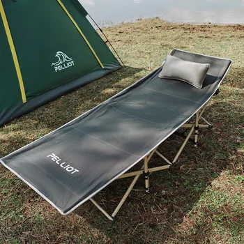 Açık kamp yatağı Ultra Hafif Alüminyum Alaşım katlanır yatak Tek Öğle Yemeği Molası Ofis Ev Taşınabilir kamp yatağı
