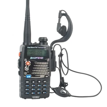 BAOFENG walkie talkie UV - 5RA VHF/UHF Çift bant 5W 128CH Taşınabilir FM iki yönlü telsiz kulaklık ile