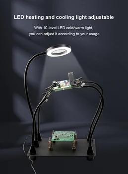 BST-168L PCB Lehimleme Onarım Platformu büyüteçli LED cam Masaüstü Lamba Kaynak ışığı büyüteç Elektronik Bakım