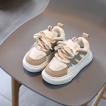 Bahar Çocuk Sneakers Erkek Nefes Örgü Üst koşu ayakkabıları Kız Moda Aksak Sneakers Bebek Yumuşak kaymaz yürüyüş ayakkabısı