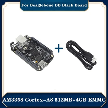Beaglebone BB Siyah Gömülü AM3358 512MB DDR3 + 4GB EMMC Flaş Geliştirme Kurulu + USB kablosu