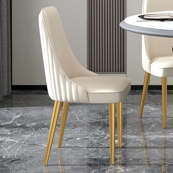 Beyaz Altın yemek odası sandalyeleri Accent Bireysel Tasarımcı Lüks mutfak sandalyeleri İskandinav Sillas Plegables mutfak mobilyası MQ50CY