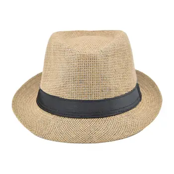 Beyefendi Hasır Şapka Unisex Geniş Ağız Saman Yaz plaj şapkası Retro Nefes Şapka Kovboy Batı Panama Renk Güneş K2Q8
