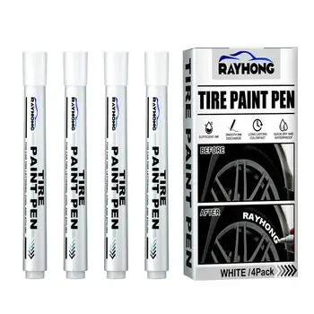 Boya kalemi Araba Lastikleri İçin boya kalemi Su Geçirmez Anti Solmaya 4 ADET işaretleme kalemleri Güvenli Lastik Kalem Araba Aksesuarları metal Kağıt Cam