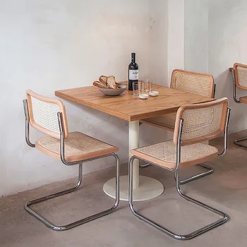C0077 Güneydoğu Asya paslanmaz çelik masa ve sandalye kombinasyonu Hong Kong tarzı çay restoran masa retro buz odası aperatif strin