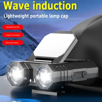 C2 LED indüksiyon ışık açık kep lambası Çalışma far Tipi C Şarj kamp flaş taşınabilir acil Torch fener